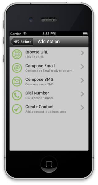 NFC Actions on iOS