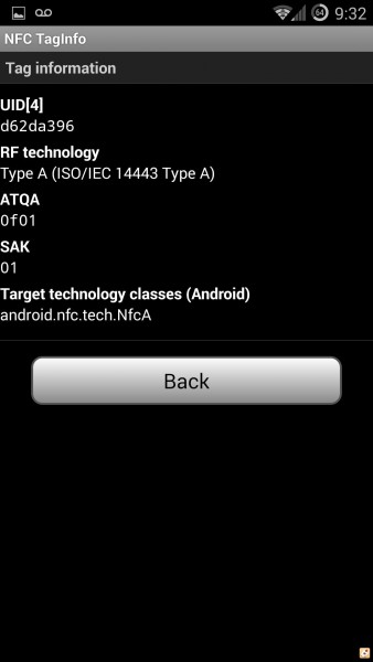 Skylander scan with NFC TagInfo